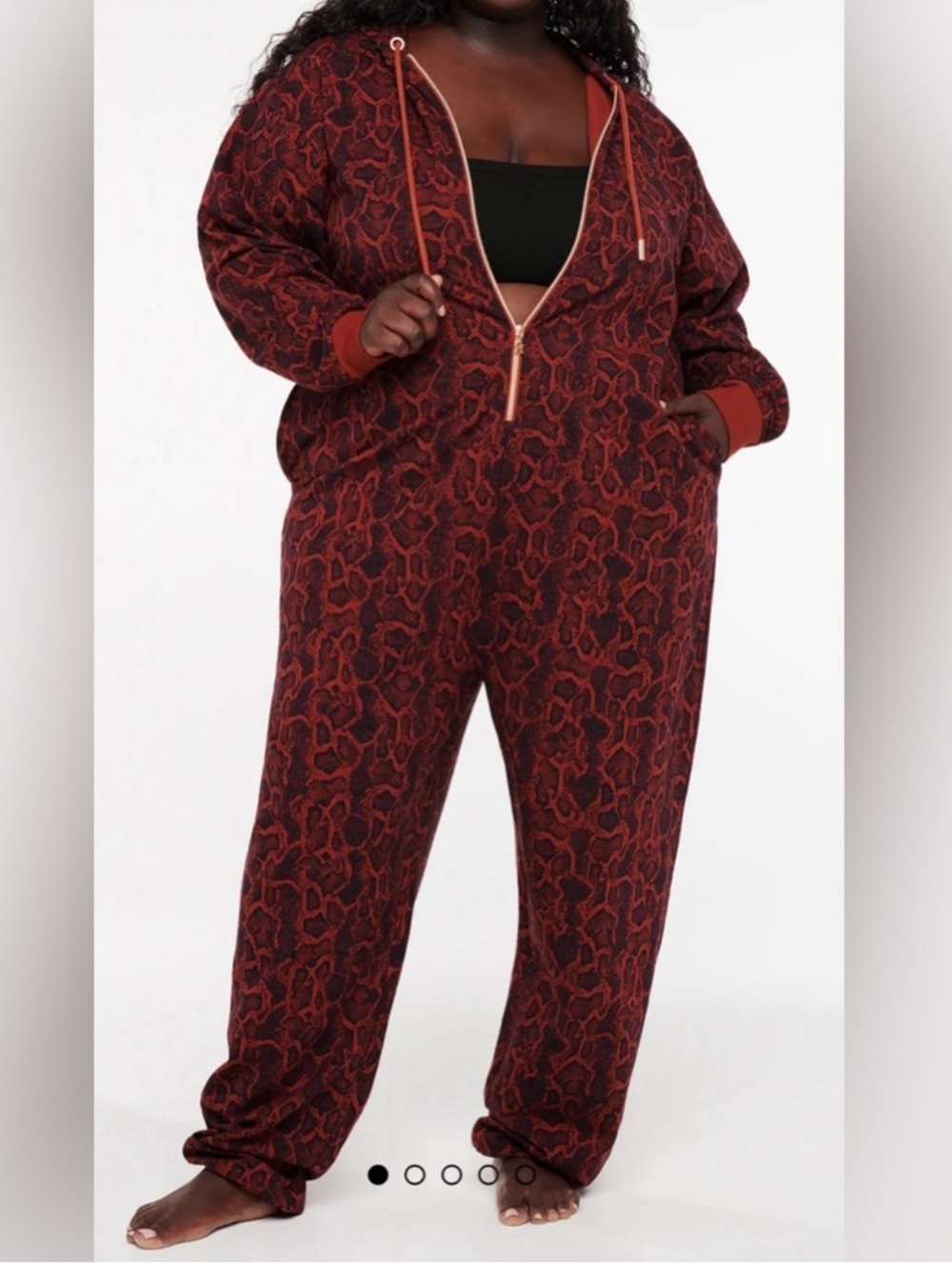Savage x Fenty Forever savage hooded onesie snake print size XL Women's Unisex
